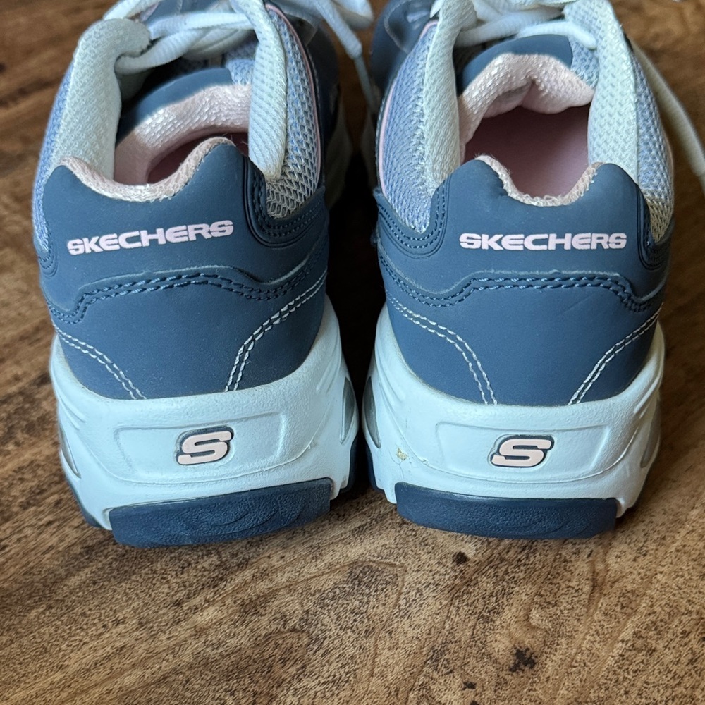 Skechers Blue and Pink Lace-Up Sneakers - Picture 6 of 6